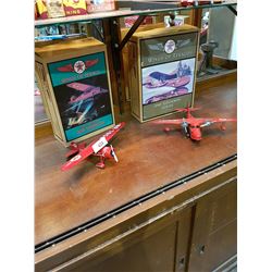 2 Texaco Diecast Plane Coinbanks