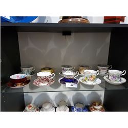 10 English Bone China Tea Cup & Saucers