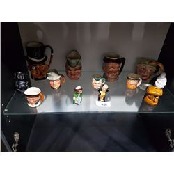 12 English Toby Mugs