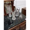 Image 1 : 3 Crystal Vases & Crystal Bell