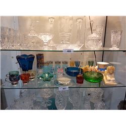 Shelf Lot of Art Glass