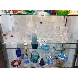 Shelf Lot of Crystal