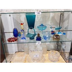 Shelf Lot of Art Glass