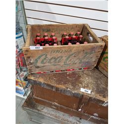 Coca-Cola Pop Crate W/ 4 6 packs of Unopened Coke Bottles