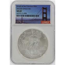2012-S $1 American Silver Eagle Coin NGC Graded MS69
