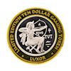Image 2 : .999 Silver Luxor Las Vegas, Nevada $10 Casino Limited Edition Gaming Token