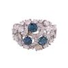 Image 1 : 14KT White Gold 3.41ctw Fancy Blue Diamond Ring