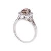 Image 3 : 18KT White Gold 1.52ctw Fancy Brown and White Diamond Ring