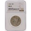 Image 1 : 1936 Walking Liberty Half Dollar Coin NGC Graded MS63