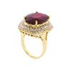 Image 3 : 14KT Yellow Gold 16.61ct. Ruby and Diamond Ring