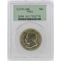 1936 Cleveland Great Lakes Exposition Commemorative Half Dollar Coin PCGS MS63