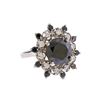 Image 1 : 14KT White Gold 5.51ctw Black and White Diamond Ring