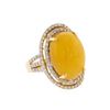 Image 1 : 14KT Yellow Gold 10.30ct. Opal and Diamond Ring