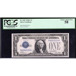 1928A $1 Silver Certificate Note PCGS 58PPQ Choice About New
