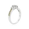 Image 3 : 14KT White Gold 0.74ctw Diamond Ring