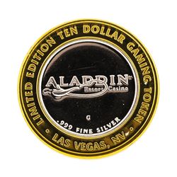 .999 Silver Aladdin Resort Casino Las Vegas, NV $10 Casino Limited Edition Gamin