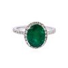 Image 2 : 14KT White Gold 2.95ct Emerald and Diamond Ring