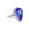 Image 1 : 18KT White Gold GIA 9.37ct. Tanzanite and Diamond Ring
