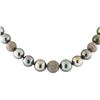 Image 2 : 10.5mm-14.00mm Tahitian Cultured Black Pearl and Diamond Necklace