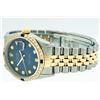 Image 6 : Rolex Mens Two Tone Blue Vignette Diamond and Sapphire Datejust Wristwatch