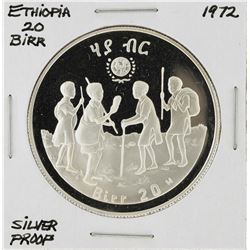 1972 20 Birr Ethiopia Silver Proof Coin