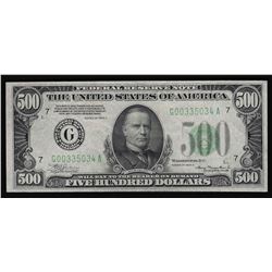 1934A $500 Federal Reserve Note Chicago