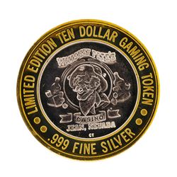 .999 Silver Whiskey Petes Casino Jean, NV $10 Casino Limited Edition Gaming Toke