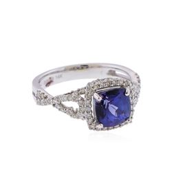14KT White Gold 1.95ct. Tanzanite and Diamond Ring