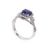 Image 3 : 14KT White Gold 1.95ct. Tanzanite and Diamond Ring