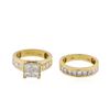 Image 2 : 14KT Yellow Gold 4.00ctw Diamond Wedding Ring and Band