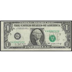 1977 $1 Federal Reserve Note Shift ERROR