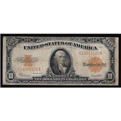 1922 $10 Large Gold Certificate Note