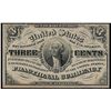 Image 1 : March 3, 1863 3 Cent 3rd Issue Fractional Note