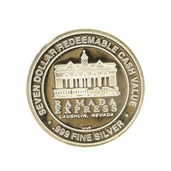 Ramada Express $7 Casino Gaming Token .999 Silver Limited Edition