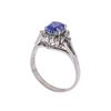 Image 3 : Platinum 1.62ct. Blue Sapphire and Diamond Ring