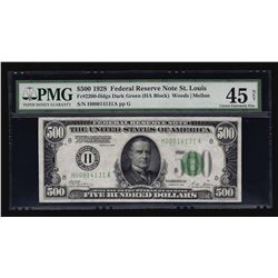 1928 $50 Federal Reserve Note St. Louis PMG Choice XF45 Net
