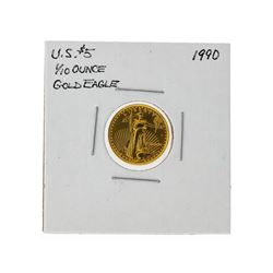 1990 $5 1/10 oz. American Eagle Gold Coin