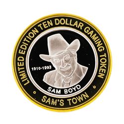 .999 Silver Sam's Town Las Vegas, NV $10 Casino Limited Edition Gaming Token