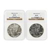 Image 1 : Set of 1988-1989 $1 American Silver Eagle Coins NGC MS69