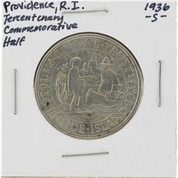 1936-S Providence Rhode Island Tercentenary Commeorative Half Dollar Coin