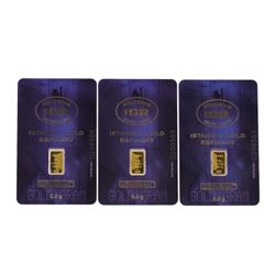 Set of (3) 0.5 Gram Istanbul Gold Refinery Cards