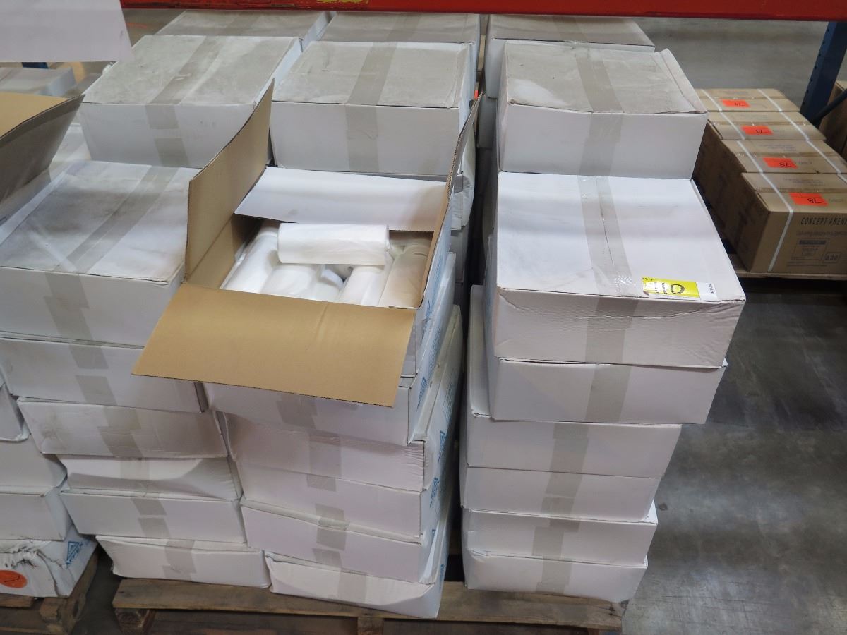 60 CASES: 24X33 AFFEX 14MIC NATURAL HDPE CORELESS CAN LINER/TRASH BAGS ...