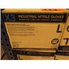 Image 2 : 27 CASES X3 INDUSTRIAL NITRILE GLOVES - POWDER FREE SZ L - 100 per box, 10 boxes per case