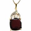 Image 1 : Natural Diamond & Persian Red Garnet Pendant 7.3 carats