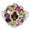 Image 1 : Natural Multi Color Tourmaline Ring