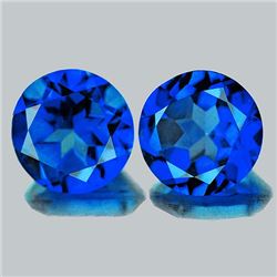 Natural Intense Royal Blue Topaz 6.00 mm - Flawless