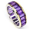 Image 1 : Natural Amethyst Eternity Band Ring