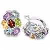 Image 2 : GENUINE GARNET AMETHYST CITRINE TOPAZ EARRING