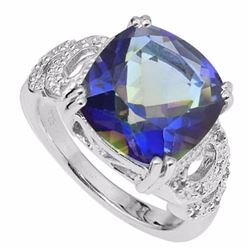 Natural Ocean Mystic & Diamond Ring 6.25 carats Ring