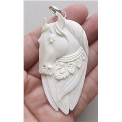 Hand Carved Pegasus Pendant